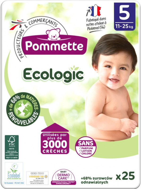 Couches Pommette Ecologic T6 - 15/30 kg (144 changes)